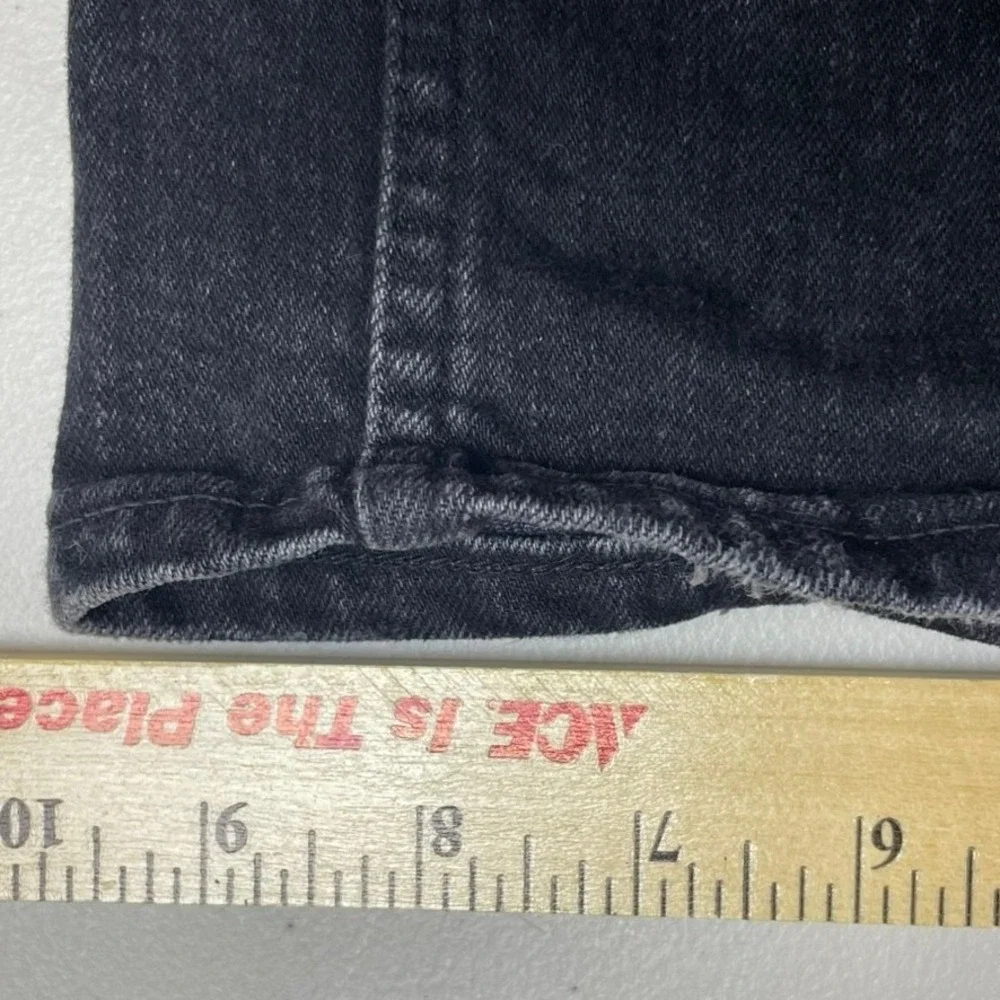 Healthy Denim Wide Leg‎ Jeans Womens Black High Rise 25 Faded Grunge Chic